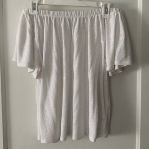 Off-the-shoulder strapless blouse